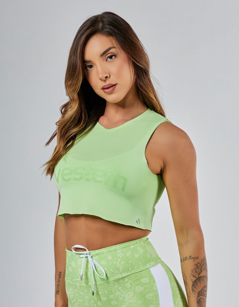 Vestem - Conjunto Shorts, Regata e Top Bass Jaguar Menta - CJ307.BF.E1307.I25