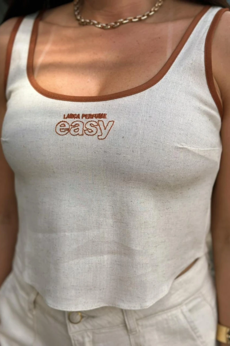 LANÇA PERFUME - Cool Cropped Shirt in Linen by Lança Perfume - 9417