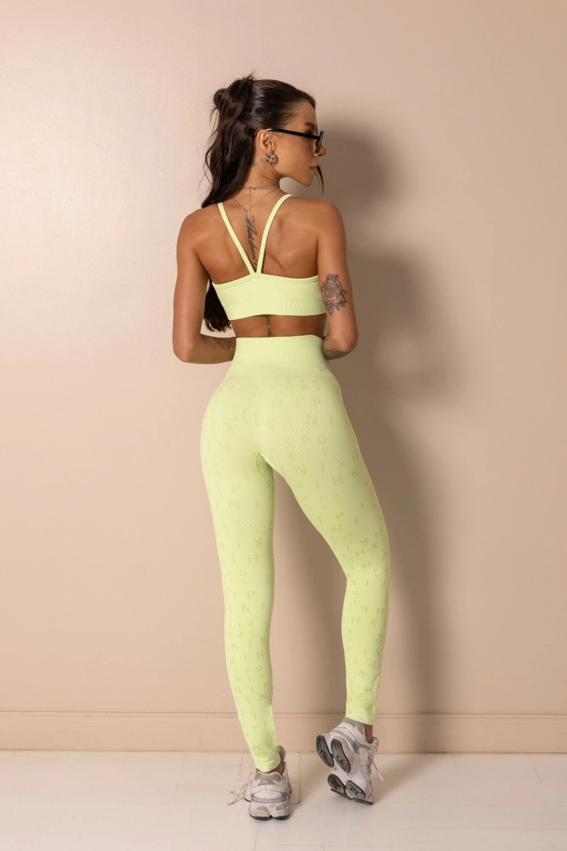 Hipkini - Legging Fitness Seamless Style Yourself Verde Logomania - 33331572