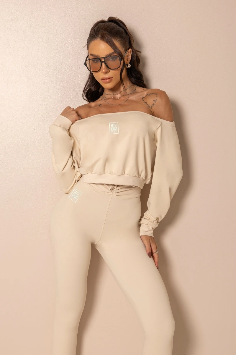 Hipkini - Shirt Style Yourself Cream shoulder to shoulder - 33331558