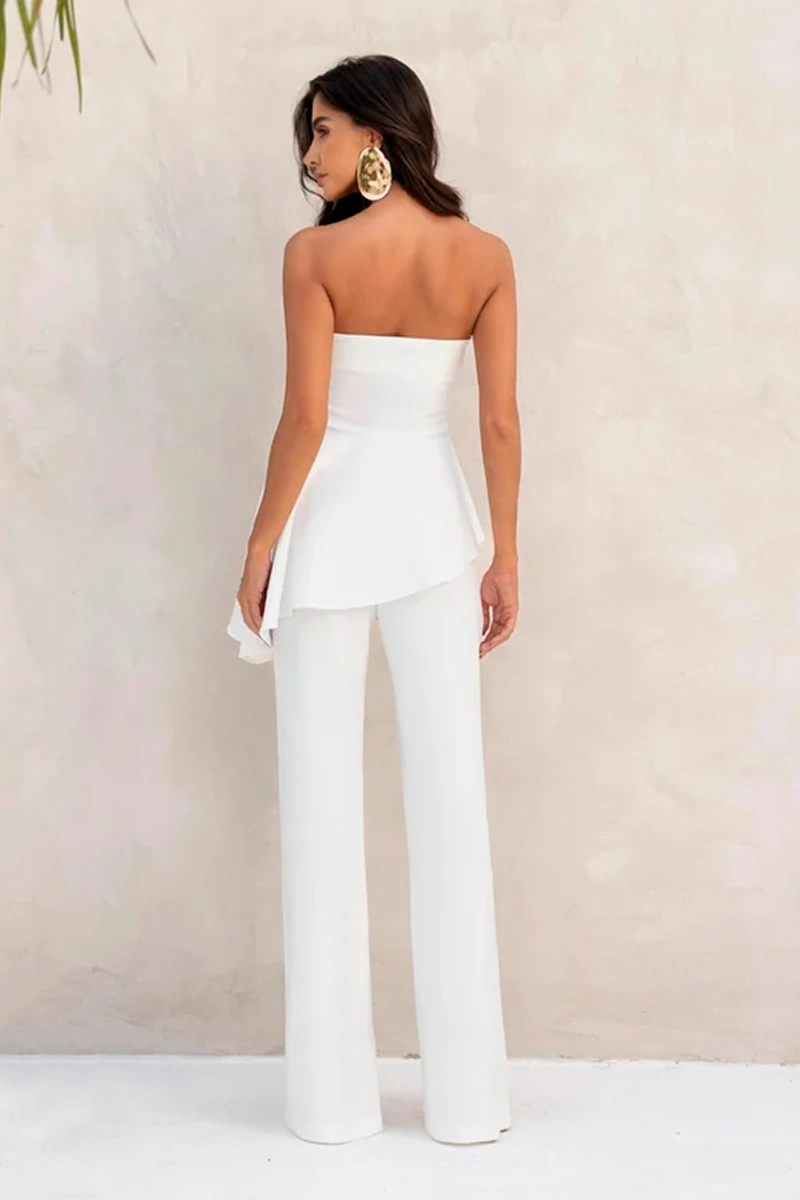 Dot Clothing - Set Dot Clothing Bruna Pants and Shirt TQC Asymmetrical Off White - 2924OFF