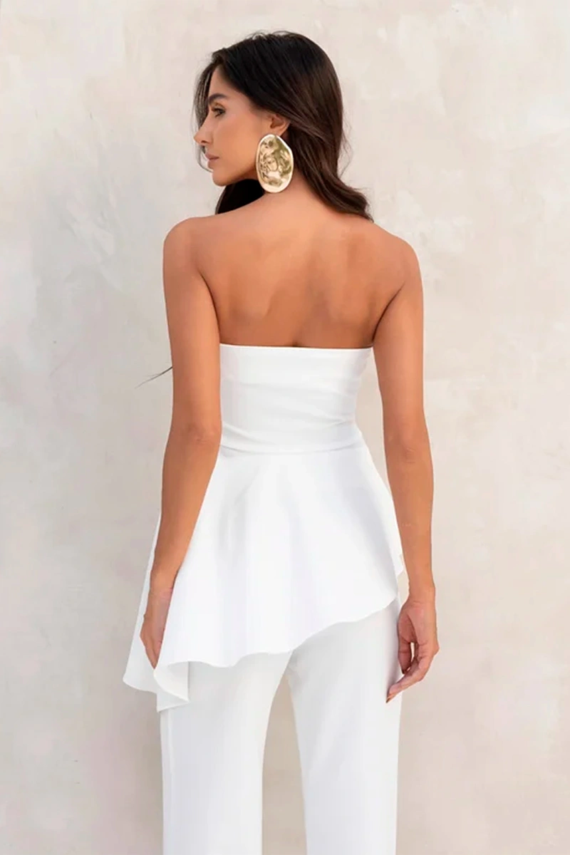 Dot Clothing - Set Dot Clothing Bruna Pants and Shirt TQC Asymmetrical Off White - 2924OFF