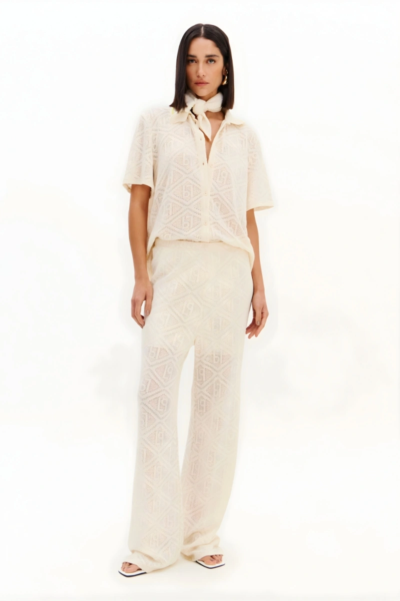 LANÇA PERFUME - Wide Leg Pants with High Waist - Lança Perfume - 3214