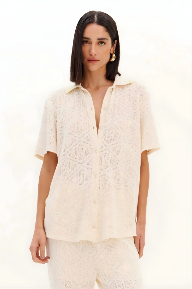 LANÇA PERFUME - Longline Short-Sleeved Shirt Lança Perfume - 1610