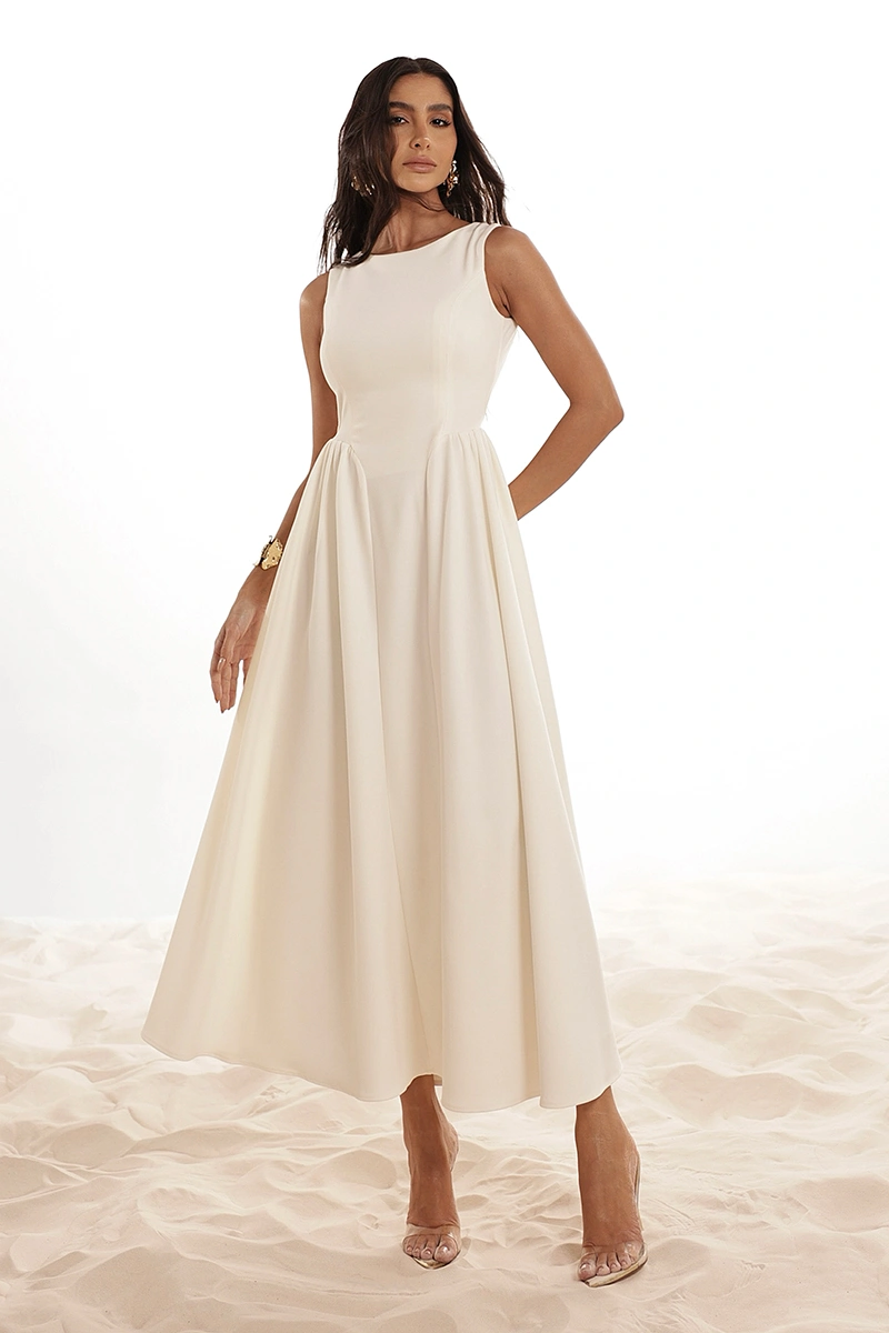 Dot Clothing - Dress Dot Clothing Cecília Longuete Open Back Off White - 2890OFF