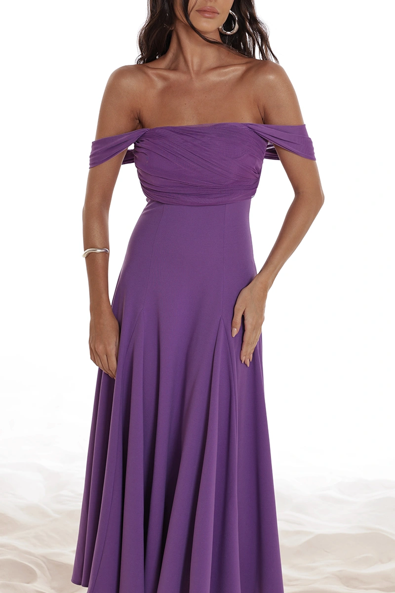 Dot Clothing - Dress Dot Clothing Marina Skirt A-line with tulle Violet - 2918ROXO