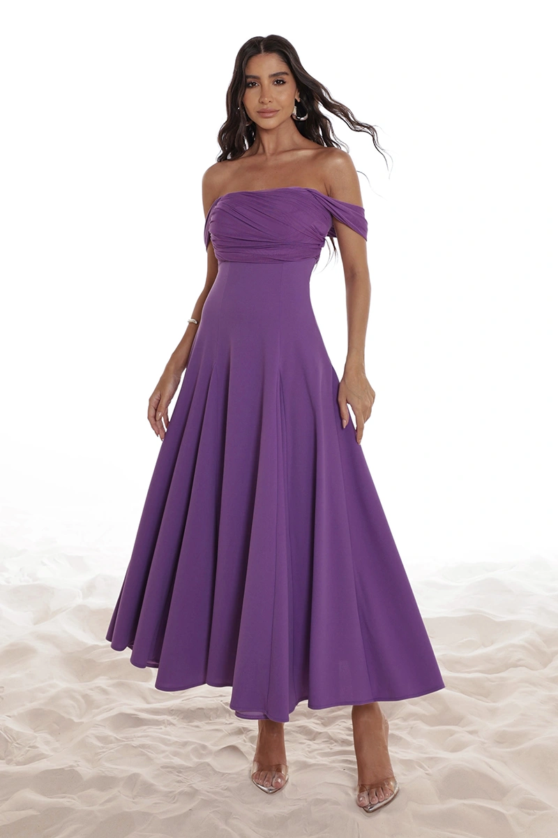 Dot Clothing - Dress Dot Clothing Marina Skirt A-line with tulle Violet - 2918ROXO