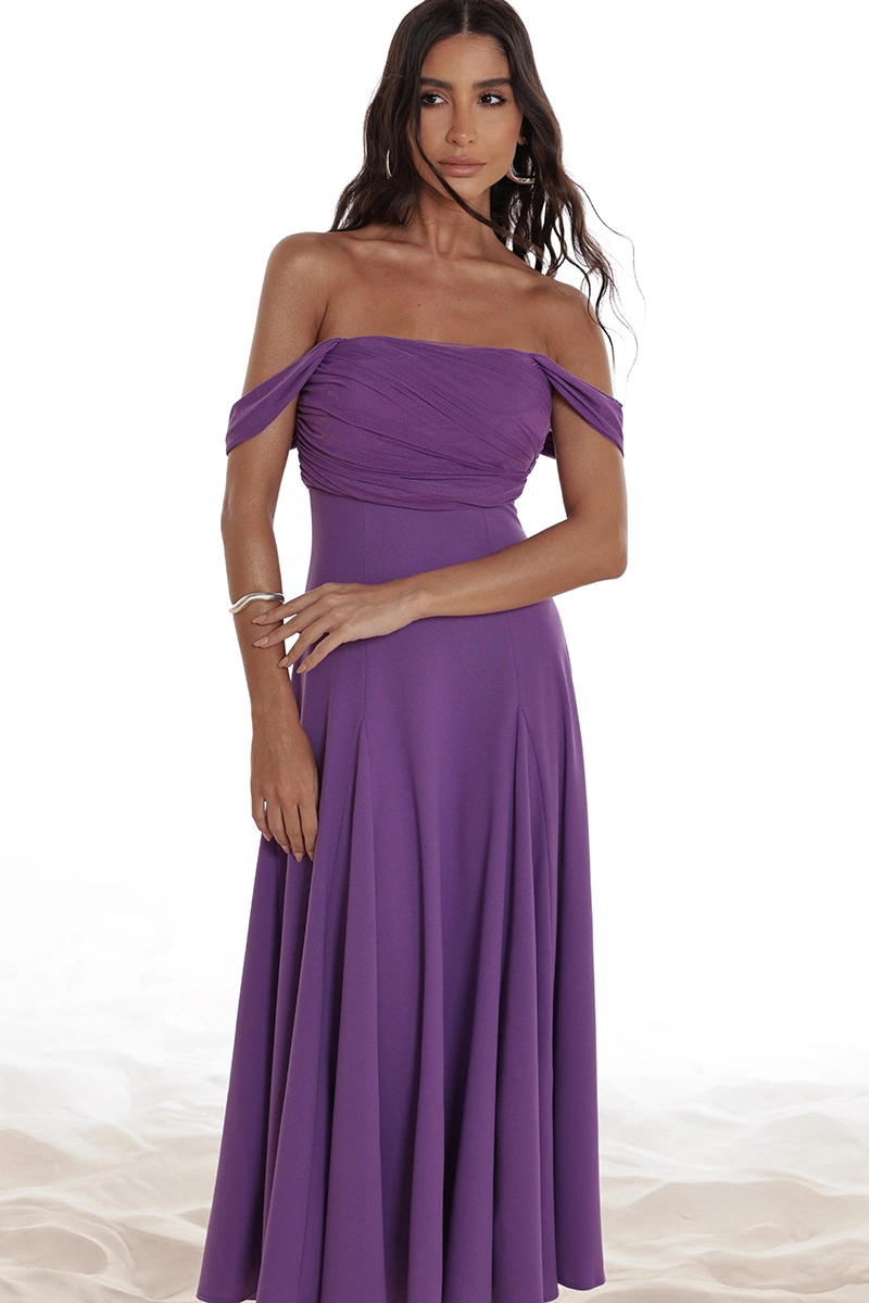 Dot Clothing - Dress Dot Clothing Marina Skirt A-line with tulle Violet - 2918ROXO