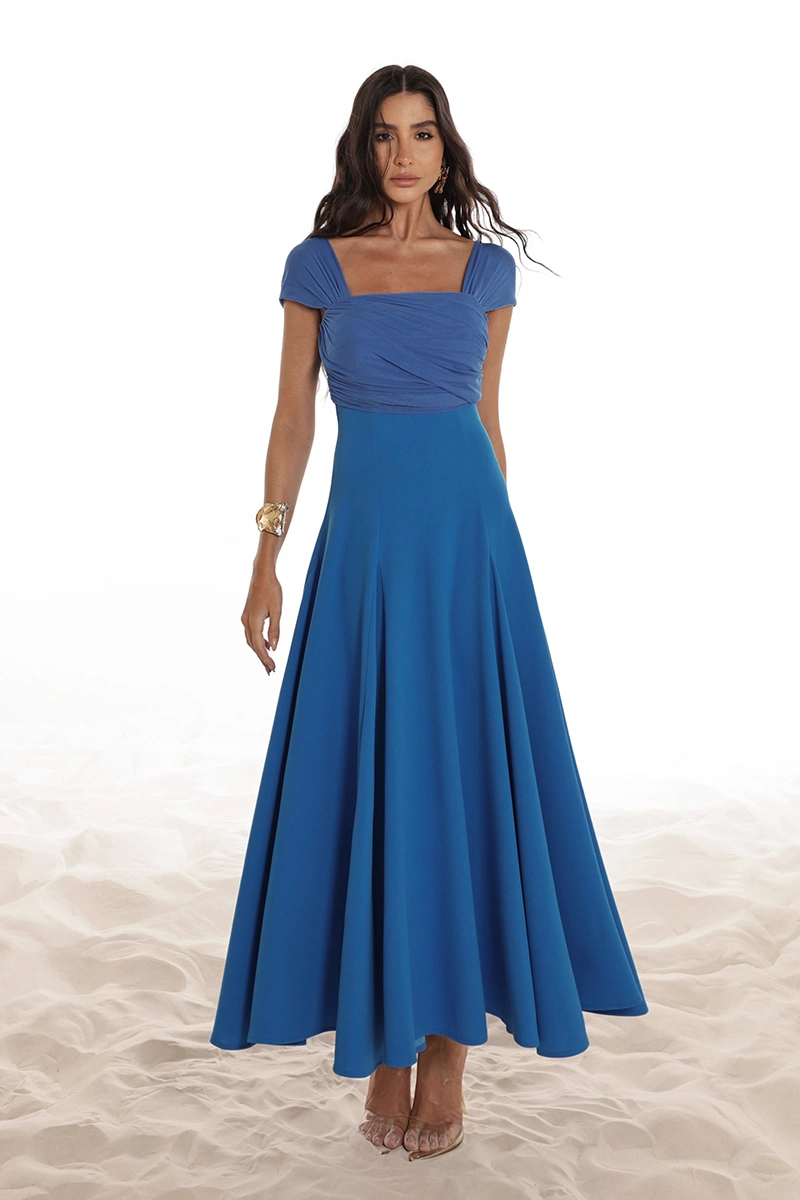 Dot Clothing - Dress Dot Clothing Marina Skirt A-line with tulle in blue - 2918AZUL