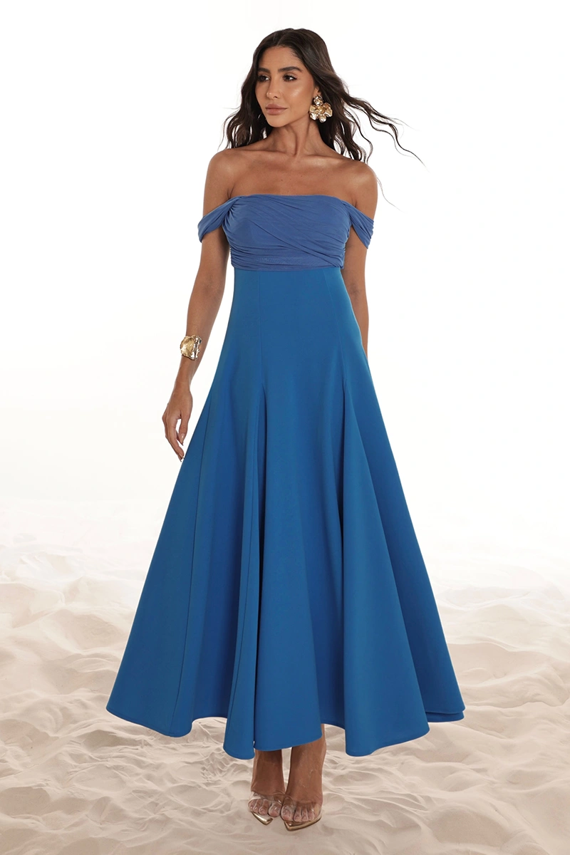 Dot Clothing - Dress Dot Clothing Marina Skirt A-line with tulle in blue - 2918AZUL