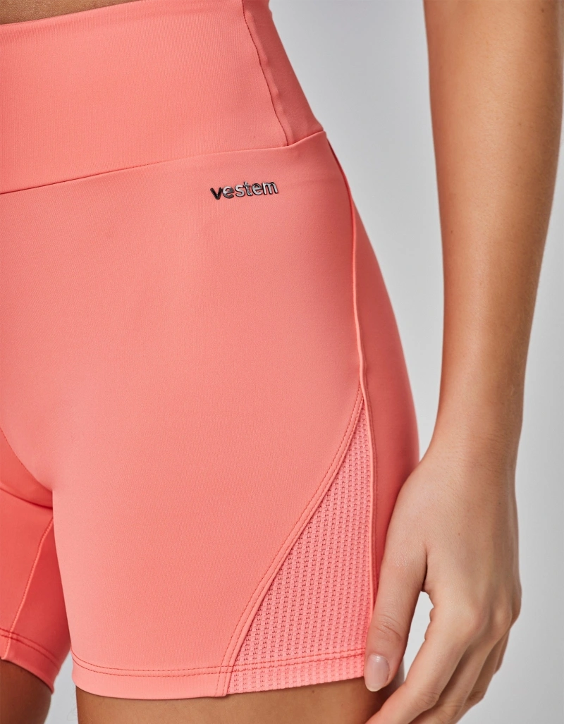 Vestem - Movement Orange Camellia Shorts with Pockets - SH660.I25.C0527