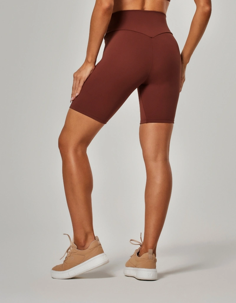 Vestem - Sepia Brown Silk Essence Shorts - BER273.NY.C0697
