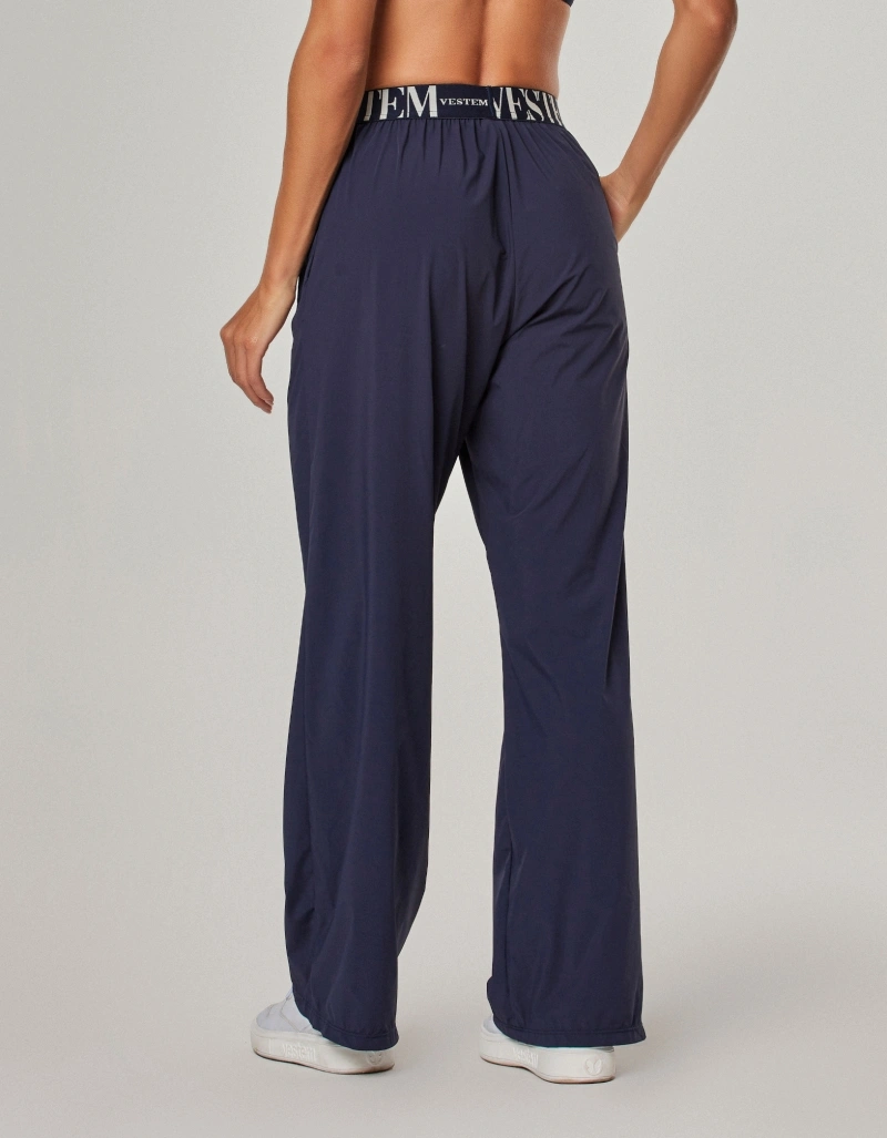 Vestem - Dark Navy Flow Wide-Leg Pants - CAL164.NY.C0173