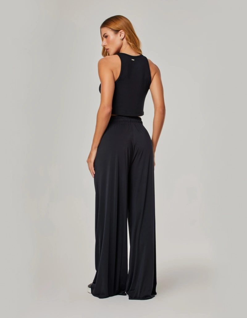 Vestem - Black Wide-Leg Pants - CAL166.NY.C0002