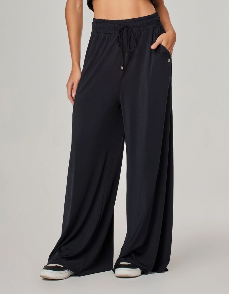 Vestem - Black Wide-Leg Pants - CAL166.NY.C0002