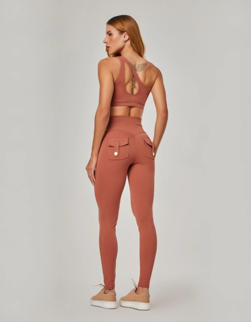 Vestem - Shape Up Leggings with Pockets, Brown Bronze Origin - FS1596.NY.C0284