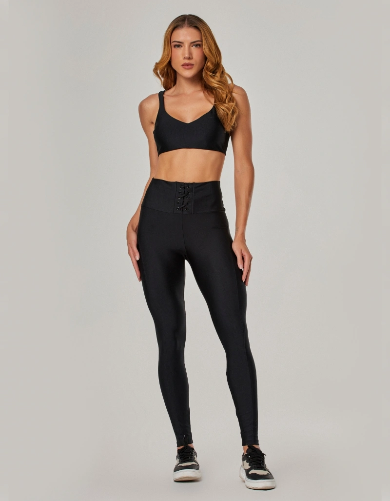Vestem - Keyla Black Leggings with Front Tie - FS1628.NY.C0002
