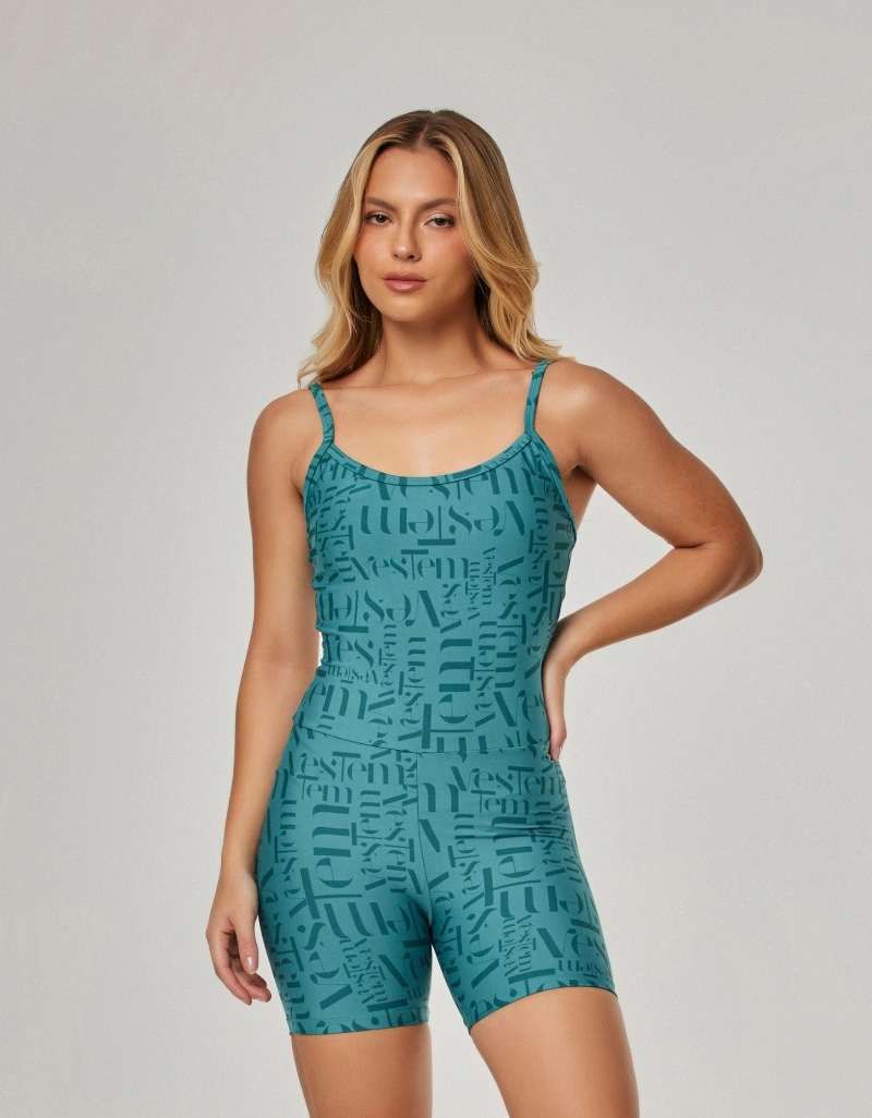 Vestem - Romper Logomania Myst Vestem Peacock - MAC284.NY.E1302.I25