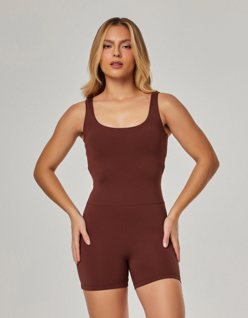 Vestem - Invisible Romper Set Brown Leather - MAC294.NY.C0711