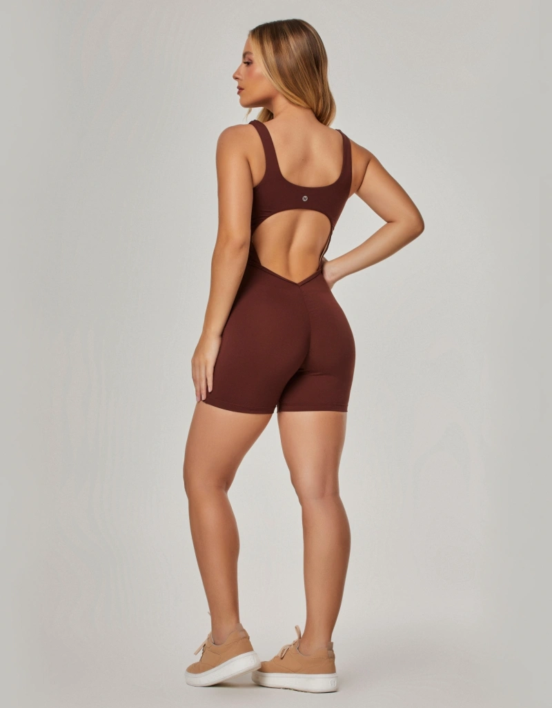 Vestem - Invisible Romper Set Brown Leather - MAC294.NY.C0711