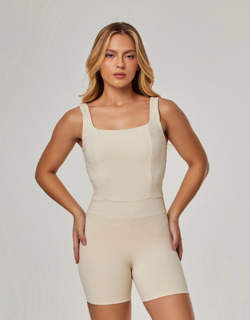 Vestem - Off-White Cross Romper - MAC302.NY.C0294