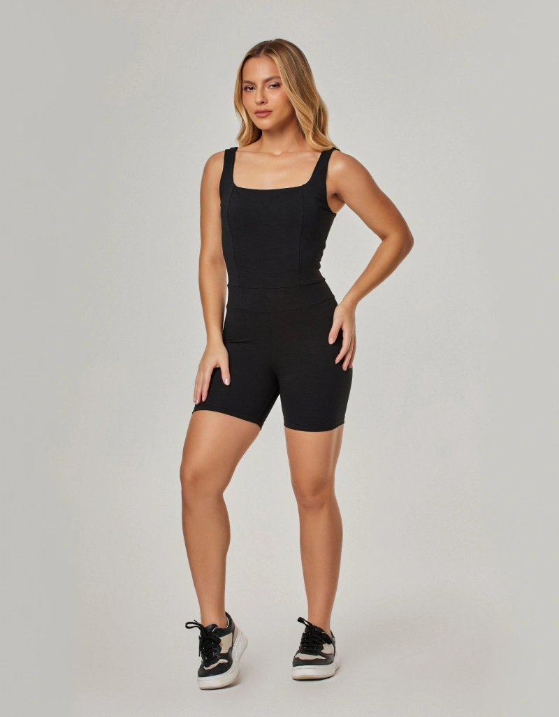 Vestem - Black Cross Romper - MAC302.NY.C0002