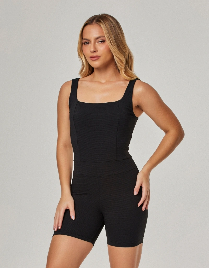 Vestem - Black Cross Romper - MAC302.NY.C0002