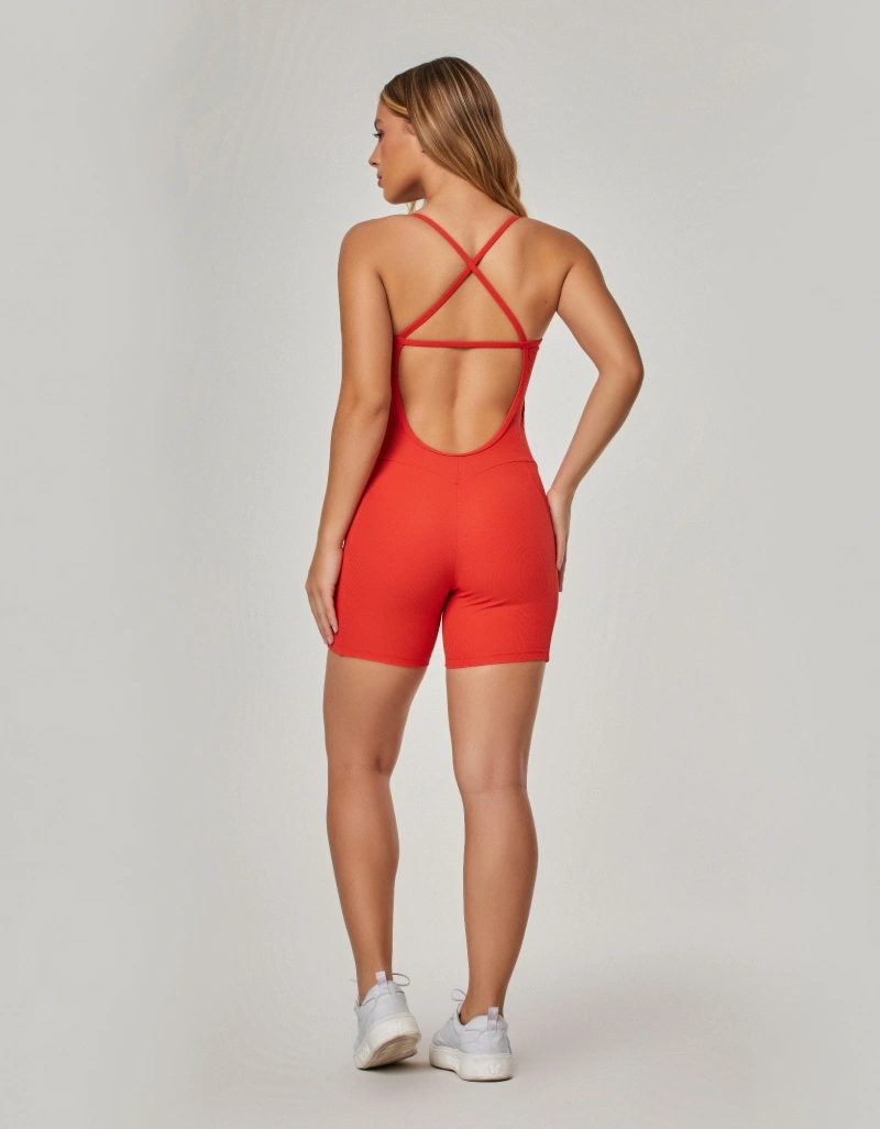 Vestem - Romper with Pockets Balance Grenadine Red - MAC304.NY.C0575