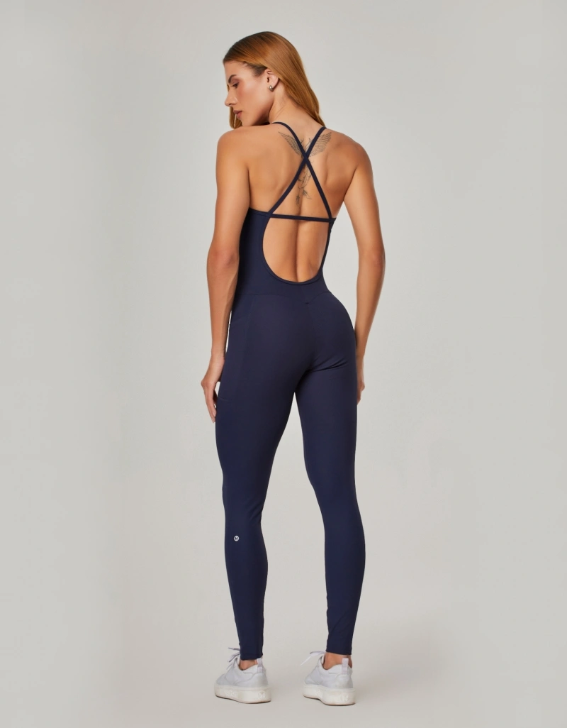 Vestem - Balance Dark Navy Jumpsuit with Pockets - MAC306.NY.C0173