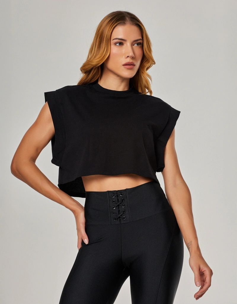 Vestem - Muscle Keyla Black Tank Shirt - REG872.NY.C0002