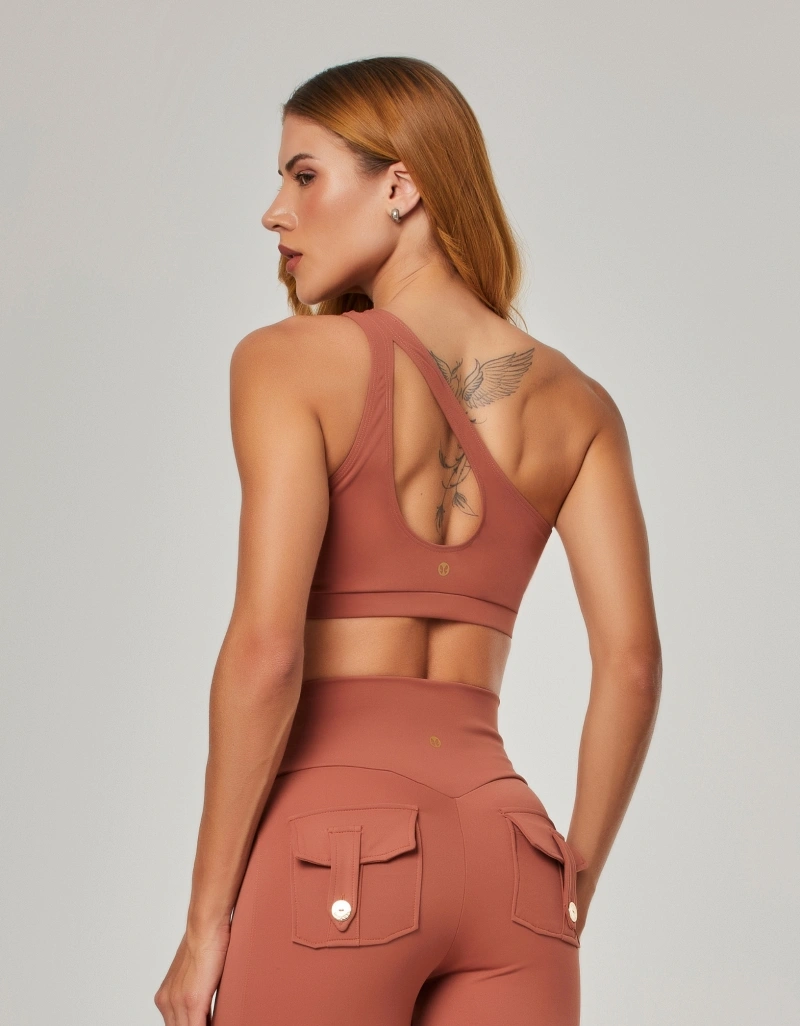 Vestem - Top Alta Sustentação Origem Marrom Bronze - TOP1260.NY.C0284