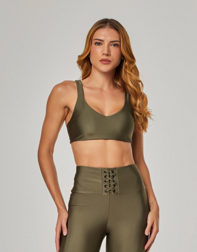 Vestem - Top Cropped Media Sustentação Keyla Verde Militar - TOP1296.NY.C0334