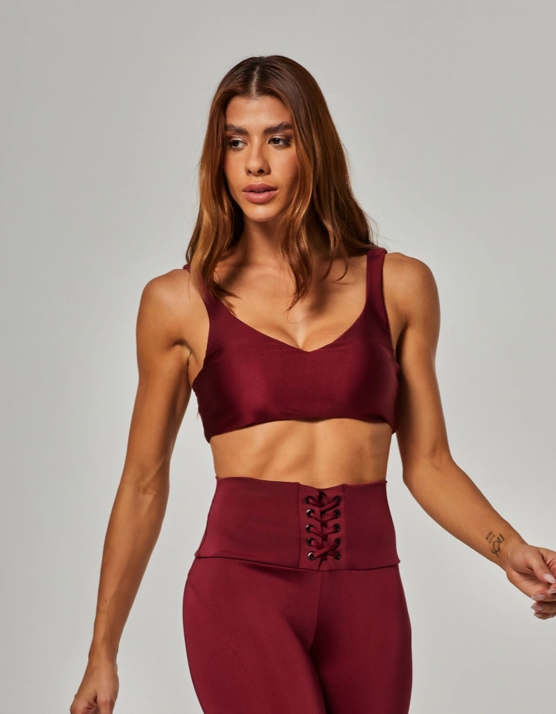 Vestem - Top Cropped Media Support Keyla Red Merlot - TOP1296.NY.C0563