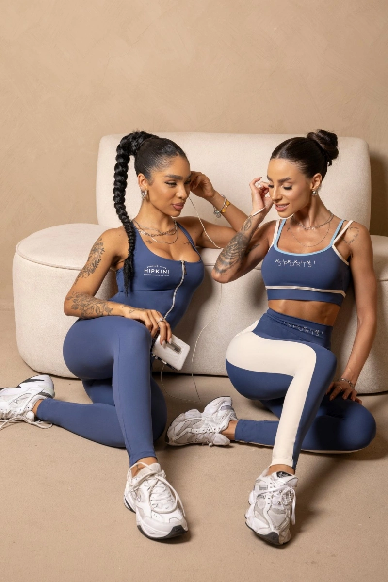 Hipkini - Dark Blue Fitness and Wellness Jumpsuit with Adjustable Straps - 33331615