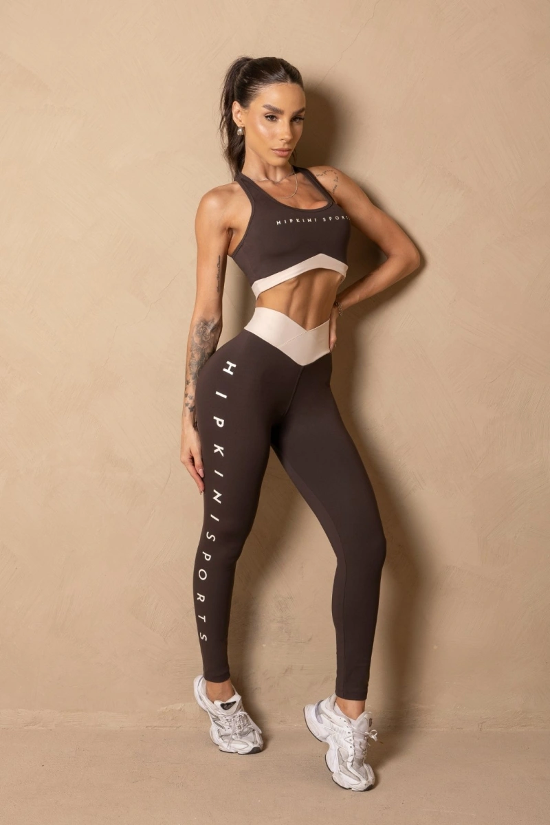 Hipkini - Leggingss Fitness Wellness Coffee with Silk - 33331599