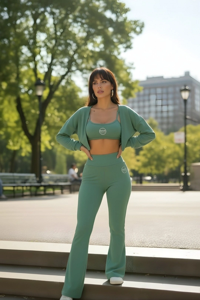 Hipkini - Cardigan Fitness Wellness Green Long Sleeve - 33331607