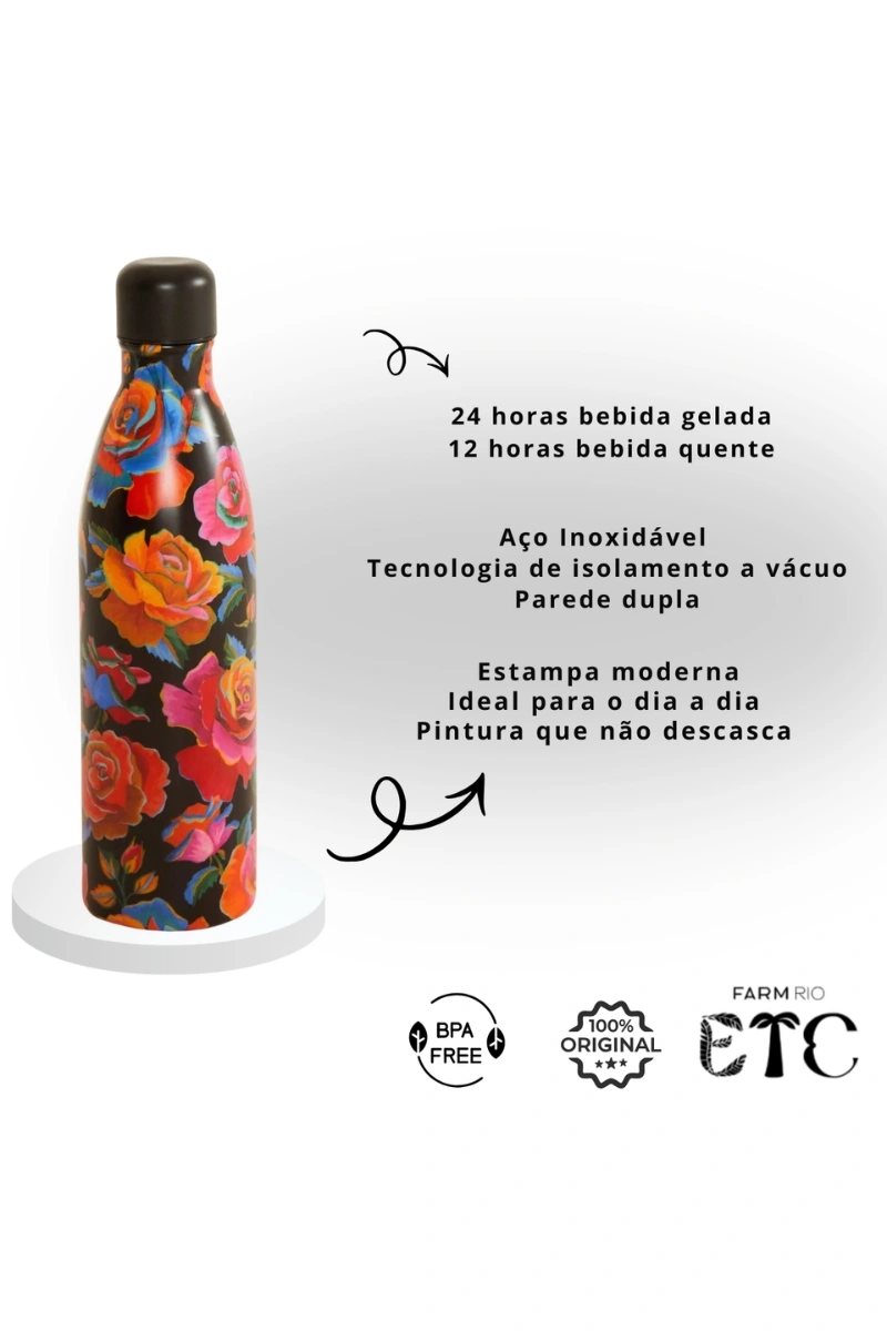 FARM - FARM ROSES THERMAL BOTTLE 750ML - 78328675