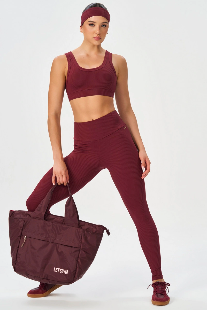 Lets Gym - Top Comfort Rib Burgundy - 2981BG