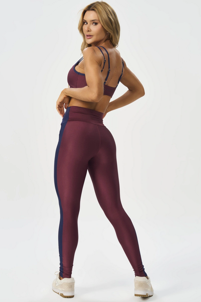 Lets Gym - Legging Equilibrium Burgundy - 3031BG
