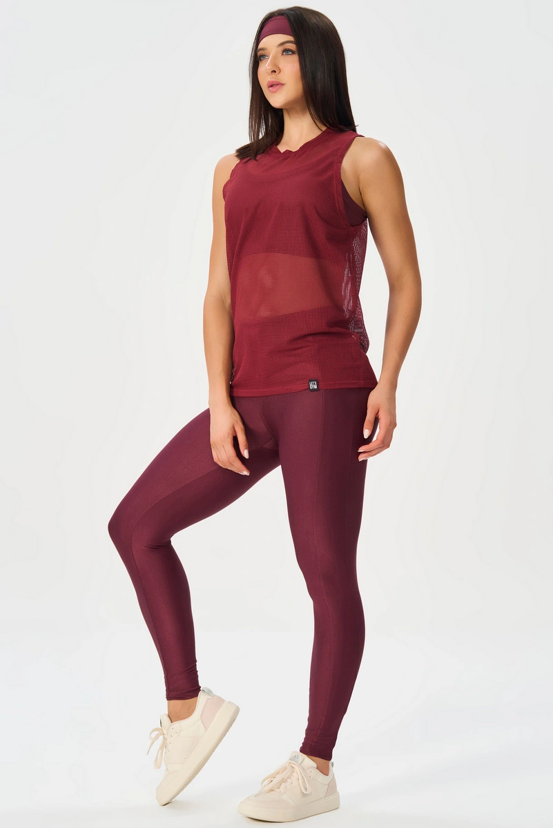 Lets Gym - Tank Shirt Screen Burgundy - 3168BG