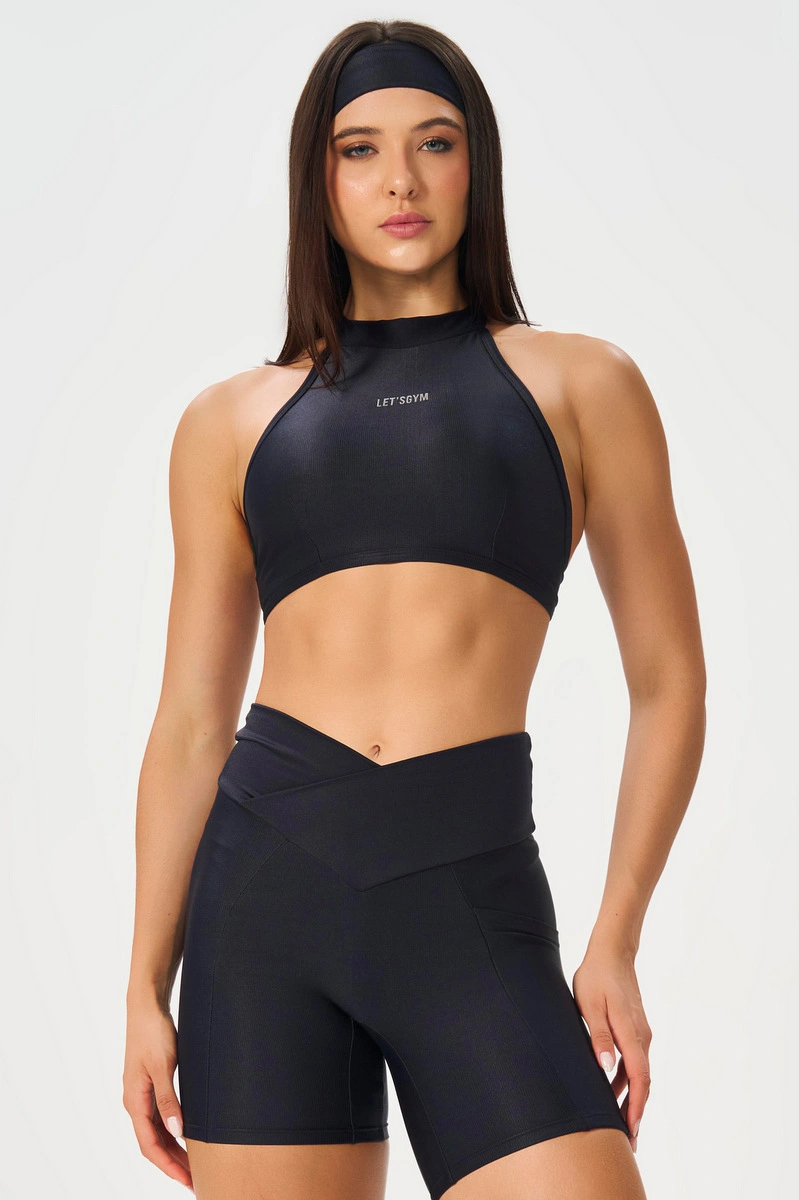 Lets Gym - Top Bright Form Preto - 3207PT