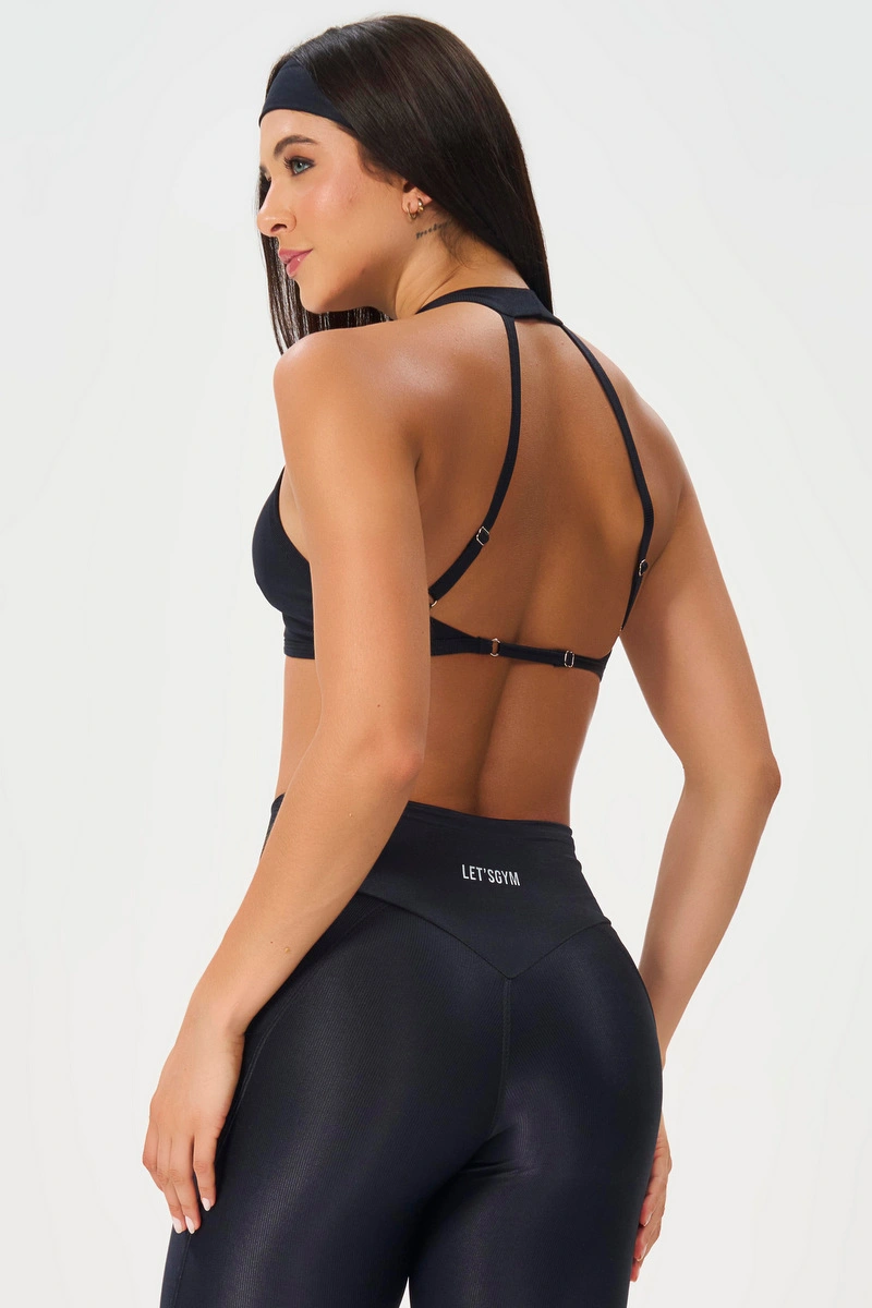 Lets Gym - Top Bright Form Preto - 3207PT