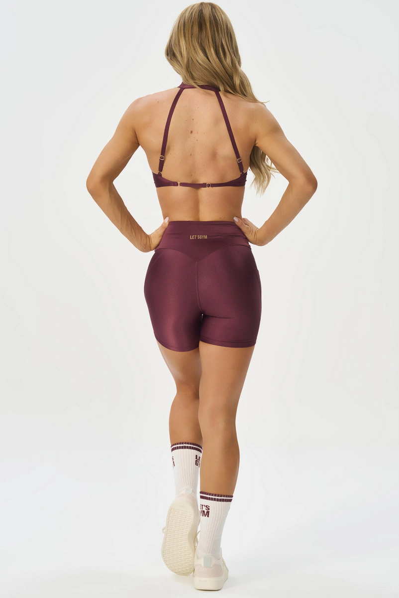 Lets Gym - Short Bright Form Burgundy - 3209BG