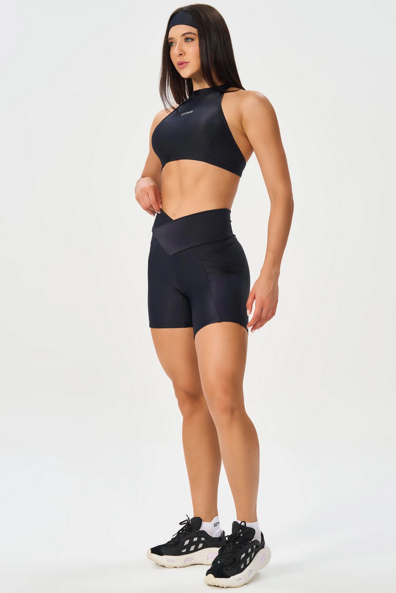 Lets Gym - Short Bright Form Black - 3209PT