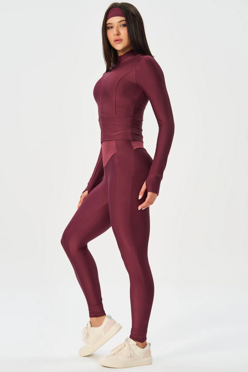 Lets Gym - Bright Form Burgundy Jacket - 3210BG