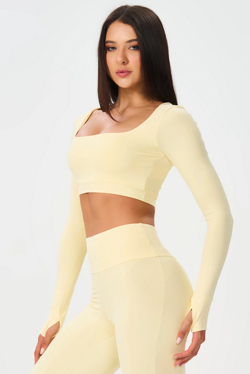 Lets Gym - Cropped Matte Form Butter Yellow - 3233AMT