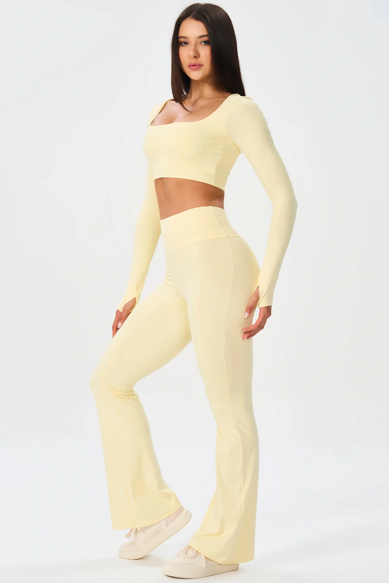 Lets Gym - Cropped Matte Form Butter Yellow - 3233AMT