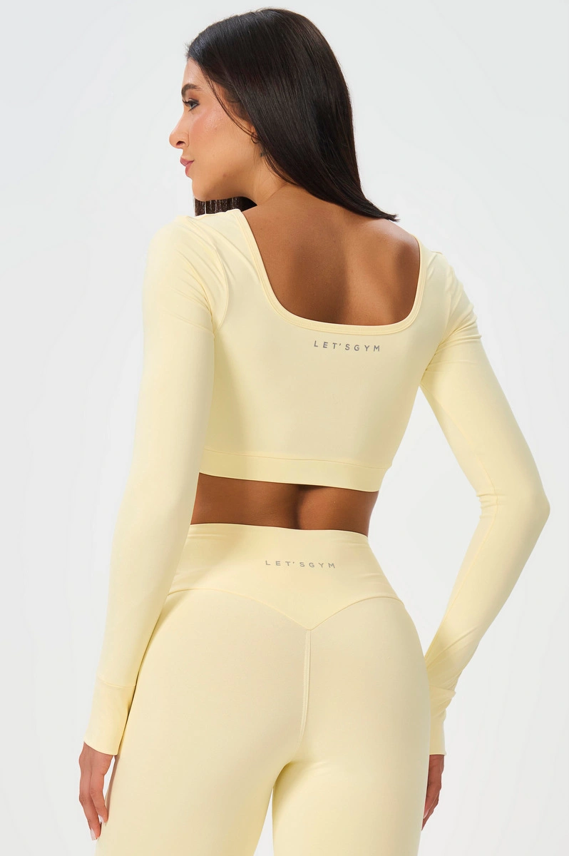 Lets Gym - Cropped Matte Form Butter Yellow - 3233AMT
