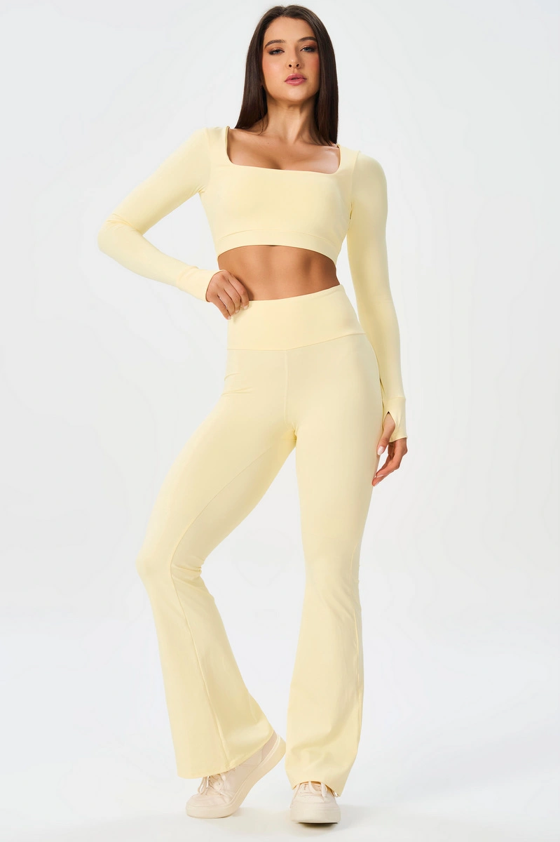 Lets Gym - Cropped Matte Form Butter Yellow - 3233AMT