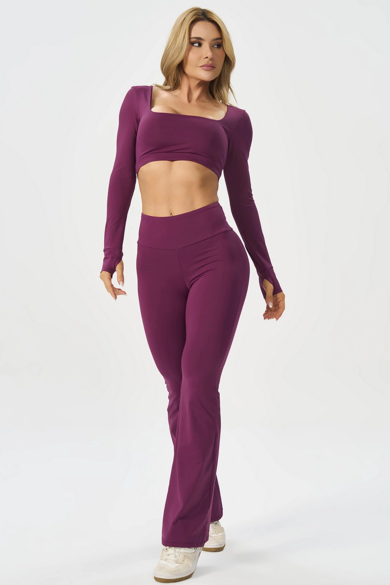 Lets Gym - Cropped Matte Form Dark Berry - 3233DB